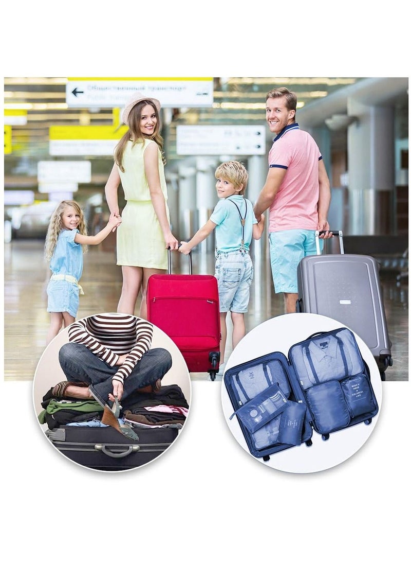 Packing Bags, 7 Set Travel Storage Bags for Clothes, Lightweight Luggage Travel Packing Organizers for Clothing Sorting, Travel Accessories (Dark Blue) - pzsku/Z99CAEA4CA65D11605C6FZ/45/_/1688373322/12adcd91-06cd-4097-b8ad-d4950828fa55