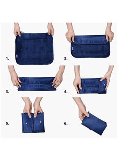 Arabest Packing Bags, 7 Set Travel Storage Bags for Clothes, Lightweight Luggage Travel Packing Organizers for Clothing Sorting, Travel Accessories (Dark Blue)  - Image 5