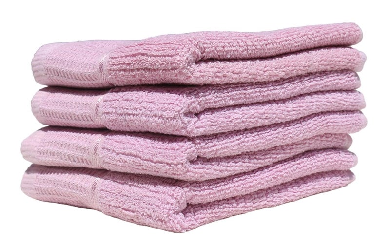 Solance Basic Cotton Hand Towel 450 GSM, Ultra Soft and Super Absorbent (Set of 4) Pink - Image 3