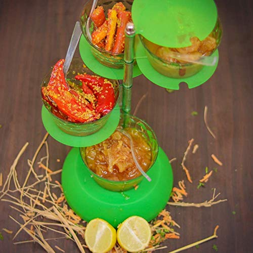 MD webline Storage Pickle Container Spice Rack 4 Layer Rotating Pickle Spice Tower Rack - Image 4