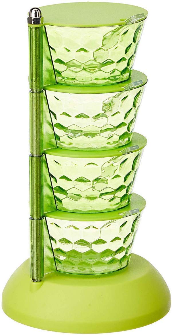 MD webline Storage Pickle Container Spice Rack 4 Layer Rotating Pickle Spice Tower Rack - Image 3