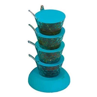MD webline Storage Pickle Container Spice Rack 4 Layer Rotating Pickle Spice Tower Rack - Image 5
