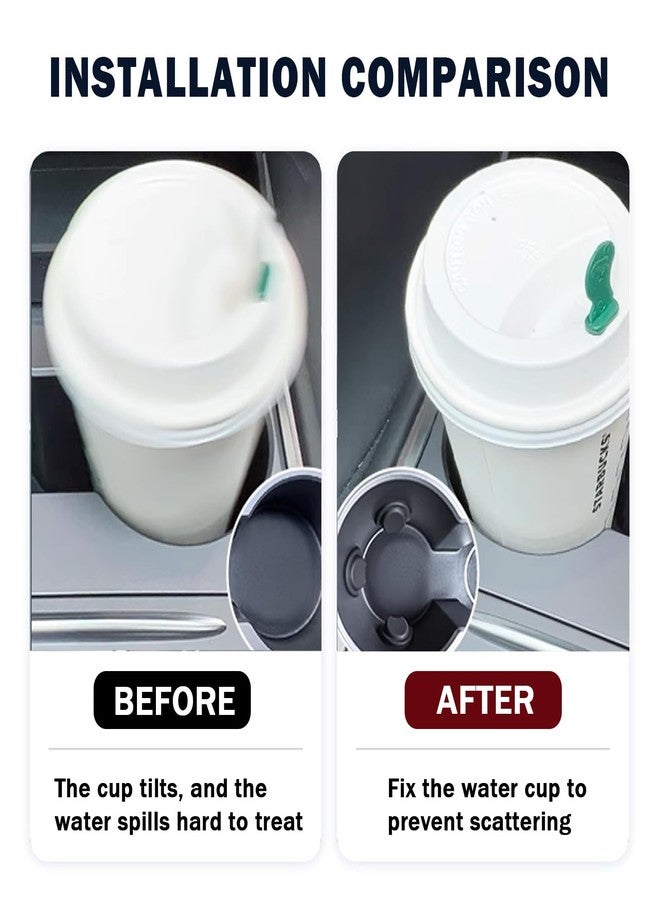 YGDMD 2025 Upgrade Car Cup Holder Insert,Anti-Slip Silicone Cupholder Insert for Car Stabilising Water Cups,Self-Adhesive Automotive Cup Holders Pad for Most Cars/Trucks/SUVs - Image 5