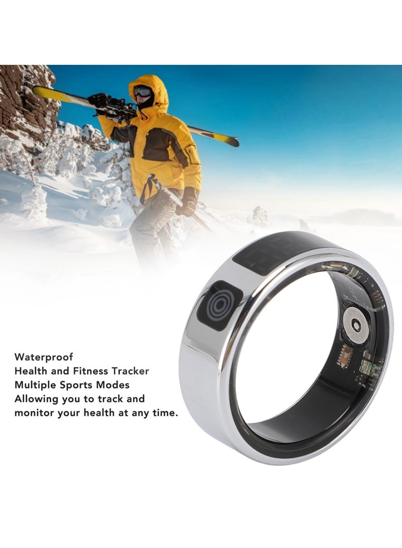 خاتم ذكي متعدد الوظائف بشاشة تعمل باللمس IP68 مقاوم للماء خاتم لياقة بدنية قابل للارتداء للدراجات #11 (القطر الداخلي 23 مم / 0.91 بوصة) - Image 2