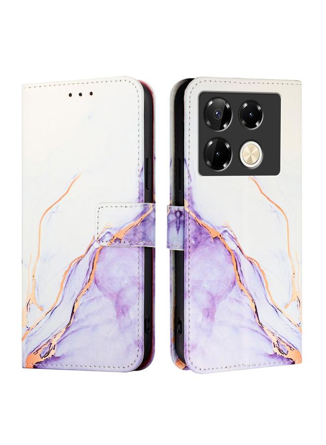 اس-توب جراب لهاتف Infinix Note 40 Pro 5G PT003 جراب هاتف جلدي قابل للطي بنمط رخامي - Image 2