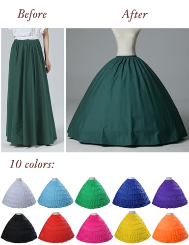 BEAUTELICATE MISSYDRESS Full A-line 6 Hoops Floor-Length Bridal Dress Gown Slip Petticoat Black - Image 5