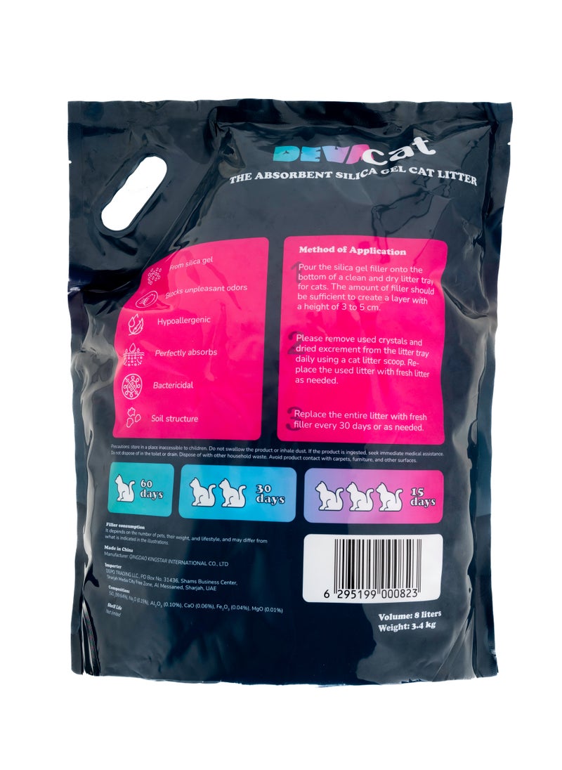 Deva Cat - Crystal Cat Litter 8L (3.4 KG) Lavender Devacat - Image 1