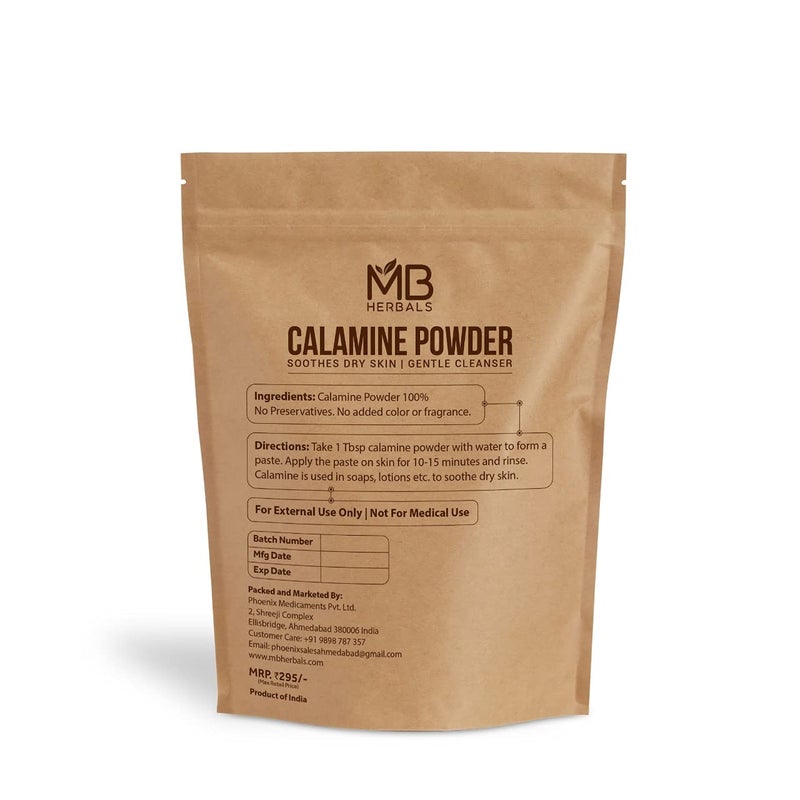 MB Herbals Calamine Powder 7 oz (200 Gram) | Calamine Powder for Soap Making and Soothing Face Pack for Dry Skin | No External Fragrance or Color | No Preservatives - Image 2