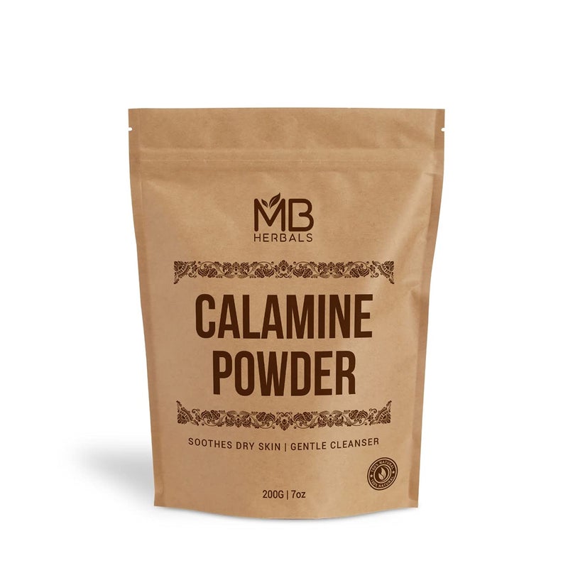 MB Herbals Calamine Powder 7 oz (200 Gram) | Calamine Powder for Soap Making and Soothing Face Pack for Dry Skin | No External Fragrance or Color | No Preservatives - Image 1
