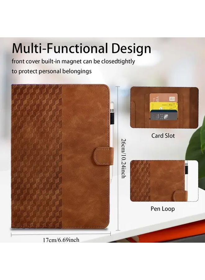 Brown PU Leather Case For Tab A9 Plus 11 Inch 2023 With Multi Angle Stand Auto Sleep Wake - Image 5
