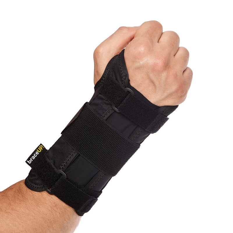 BraceUP Wrist Support Brace with Metal Hand Splint for Carpal Tunnel Wrist Support Left or Right Hand Support and Tendonitis Arthritis Pain Relief for Men and Women LXL Right Hand - Image 1