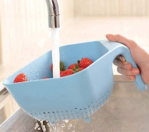 KIDINGTON Plastic Store N Wash Bowl for Home and Kitchen use Pack of 1 (Multicolor) (Store 'n' Wash Bowl) - Image 3