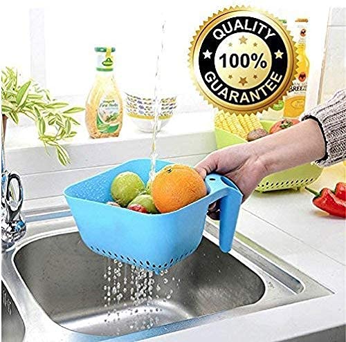 KIDINGTON Plastic Store N Wash Bowl for Home and Kitchen use Pack of 1 (Multicolor) (Store 'n' Wash Bowl) - Image 5