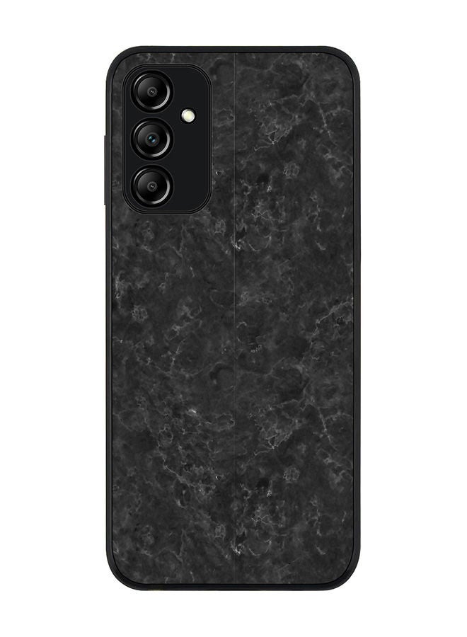 Stylizedd Rugged Black edge case for Samsung Galaxy M14 5G Slim fit Soft Case Flexible Rubber Edges Anti Drop TPU Gel Thin Cover -  Marble Texture Black - Image 1