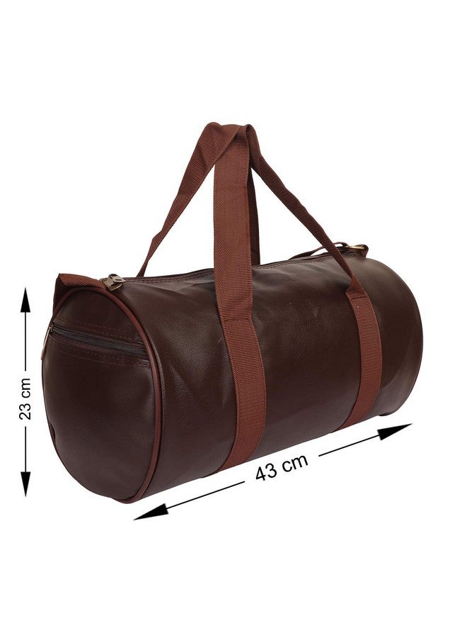 Raisons Combo Set Of Gym Bag Duffel Bag With Shoulder Strap For Men's & Women's With Wrist Support Band For Daily Exercise (Brown), 23 Cm - Image 3
