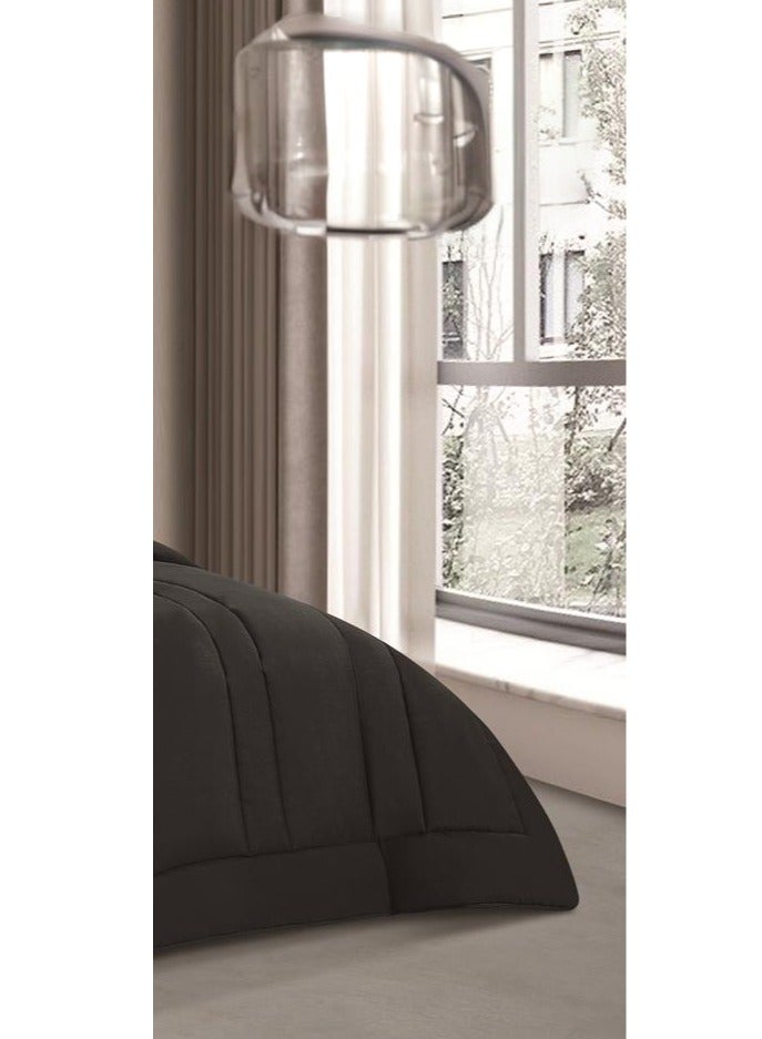 ريد روز طقم لحاف مفرش سرير نفرين  فندقي ذو طابع وجهين ليضيف الجمال الى ديكور غرفتك ، مايكروفايبر، 8 قطع مقاس اللحاف 260x240 سم - Image 4