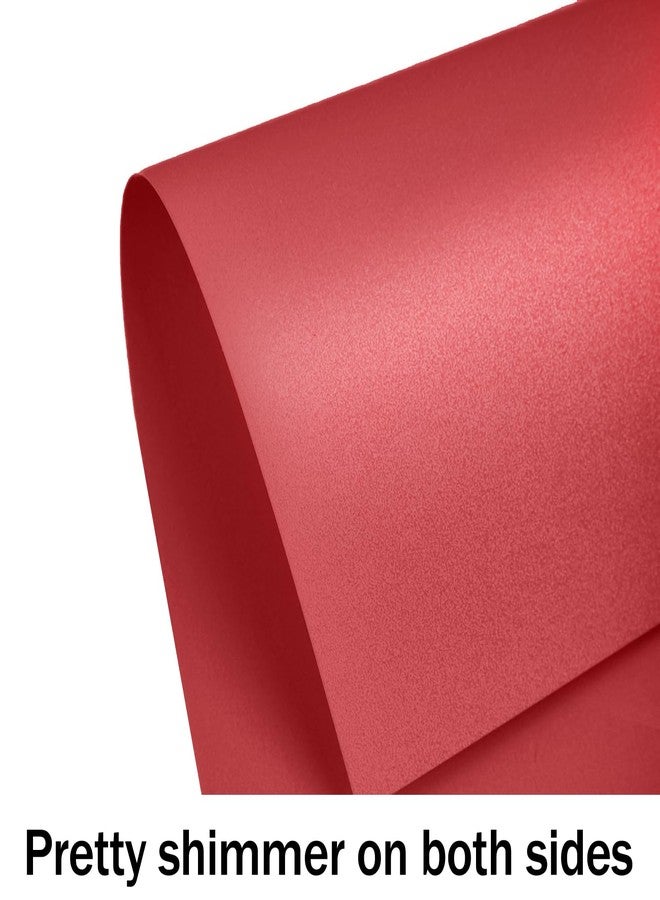 Goefun Red Shimmer Cardstock 8.5 x 11 Paper, Goefun 24 Sheets 80lb Red Card Stock Printer Paper for Christmas, Invitations, Certificates, Valentines Day, Card Making - Image 3