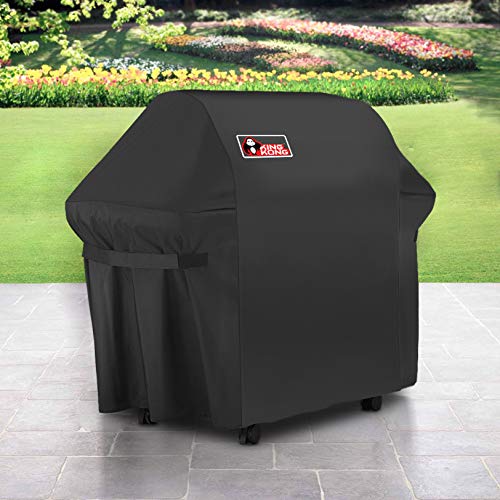 Kingkong Gas Grill Cover | Fits Weber Genesis E & S Series, Char-Broil 4 Burner | Includes Grill Brush, Tongs & Thermometer - Image 3