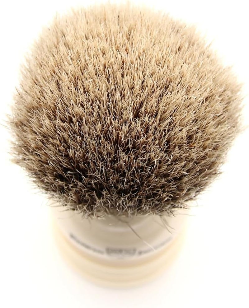 Edwin Jagger Ivory Shaving Brush Synthetic Silver Tip - Image 2