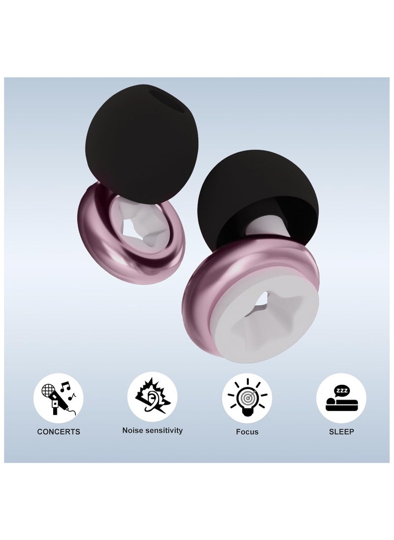 High Fidelity Ear Plugs for Concerts,Earplugs for Noise Reduction 25dB-30dB with 6 Ear Tips, Hearing Protection Ear Plugs for Concert,Festivals,Nightlife, DJs