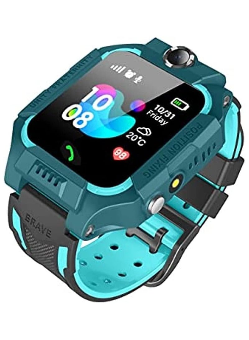ELTERAZONE Q19 New Positioning Student Factory Outlet Kid's Smart Phone Watch (Dark Green)