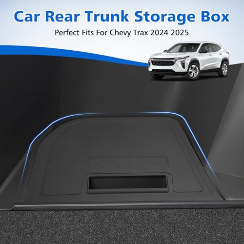 Karltys Trunk Storage Box with Lid for Chevy Trax 2024 2025 2026 TPE Waterproof Car Trunk Organizer Rear Trunk Side Storage Bin Box for 2025 Chevrolet Trax Accessories Left Side - Image 3