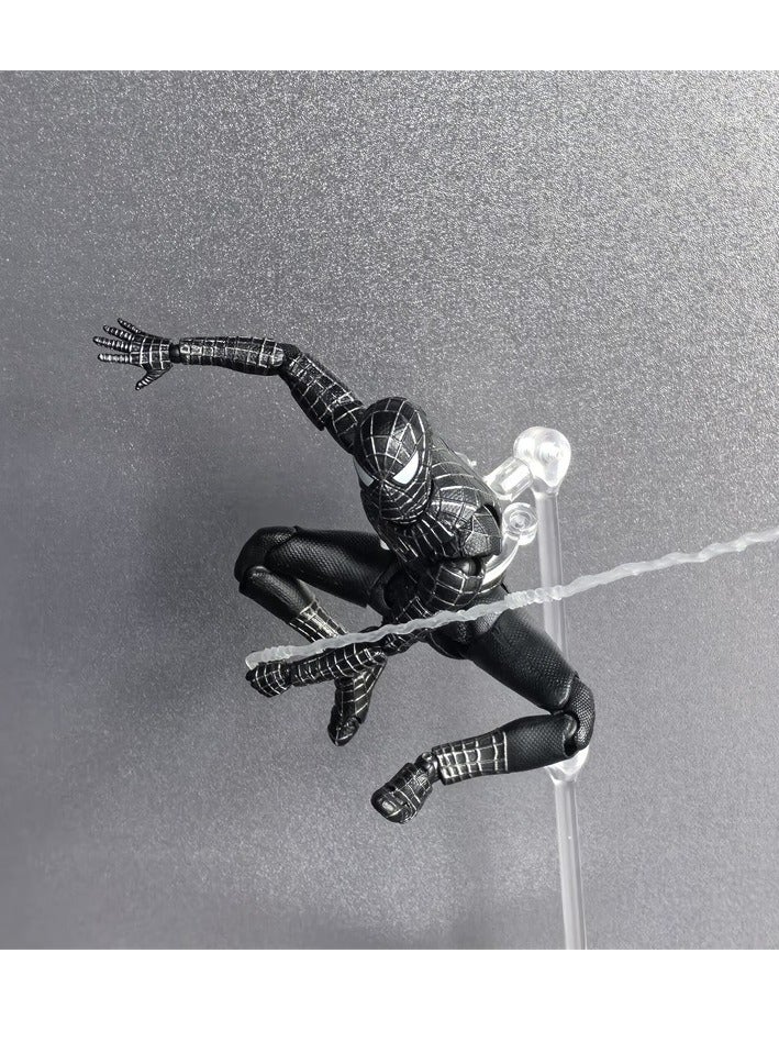 general SHF Tobey Maguire Black Suit Spider-Man Action Figure Model Toy Suitable for Fans and Friends Gifts (18cm) - Image 2