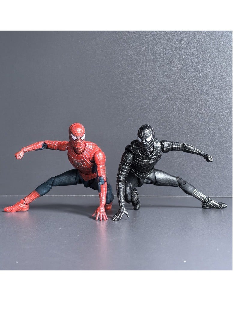 general SHF Tobey Maguire Black Suit Spider-Man Action Figure Model Toy Suitable for Fans and Friends Gifts (18cm) - Image 3