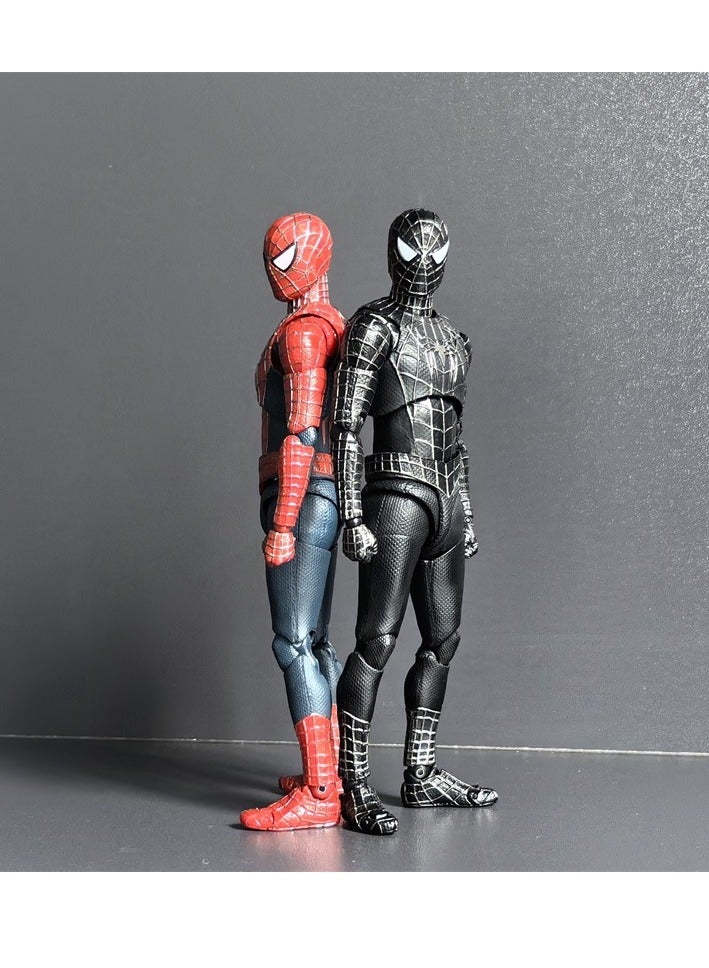 general SHF Tobey Maguire Black Suit Spider-Man Action Figure Model Toy Suitable for Fans and Friends Gifts (18cm) - Image 4