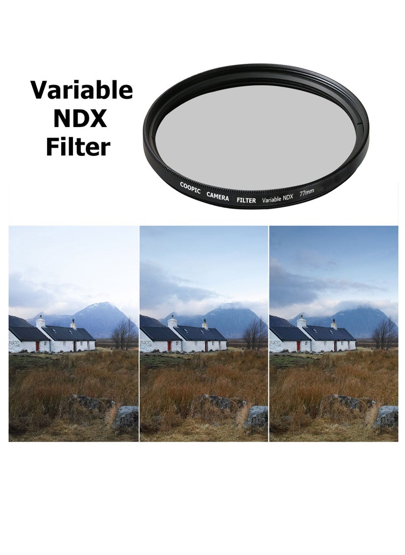 Coopic - COOPIC 67mm Variable Neutral Density NDX Filter Compatible with S' E-Mount 18-200mm f/3.5-6.3 - Image 1