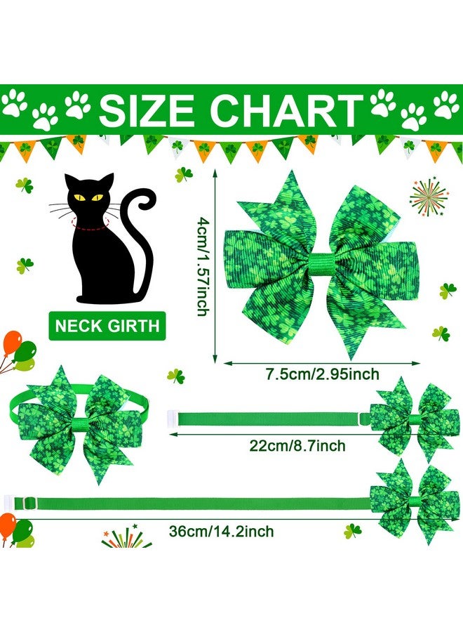 Maitys 40 Pcs St Patrick's Day Bow Ties for Dogs Cat Basic Bowties Collars Puppy Kitten Neck Accessories for Festival Holiday Party Grooming Accessories(Shamrock) - Image 2