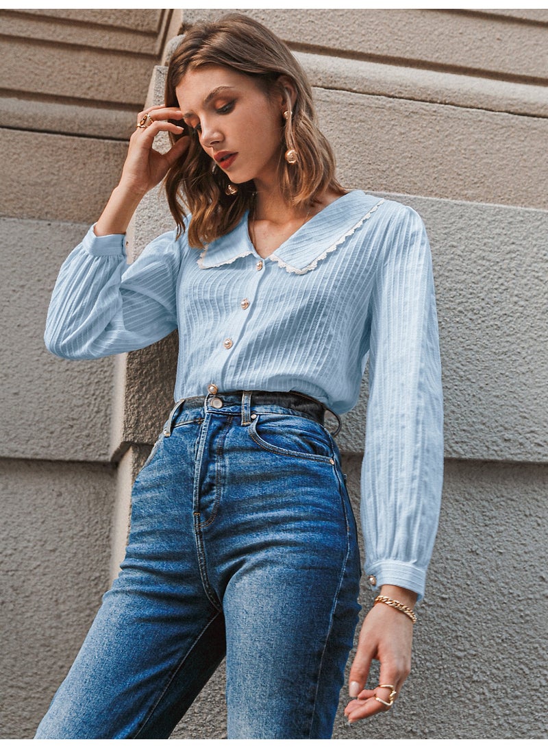 سيمبلي قمم الموضة النسائية - بلوزة عصرية للارتداء العادي والحفلة - Image 5