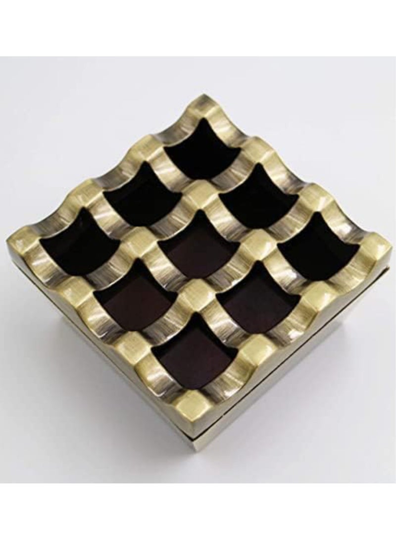 Metal 9 Square Hole Cubes Windproof Indoor Outdoor Patio Home Office Living Room Hotel ( Gold ) - Image 4