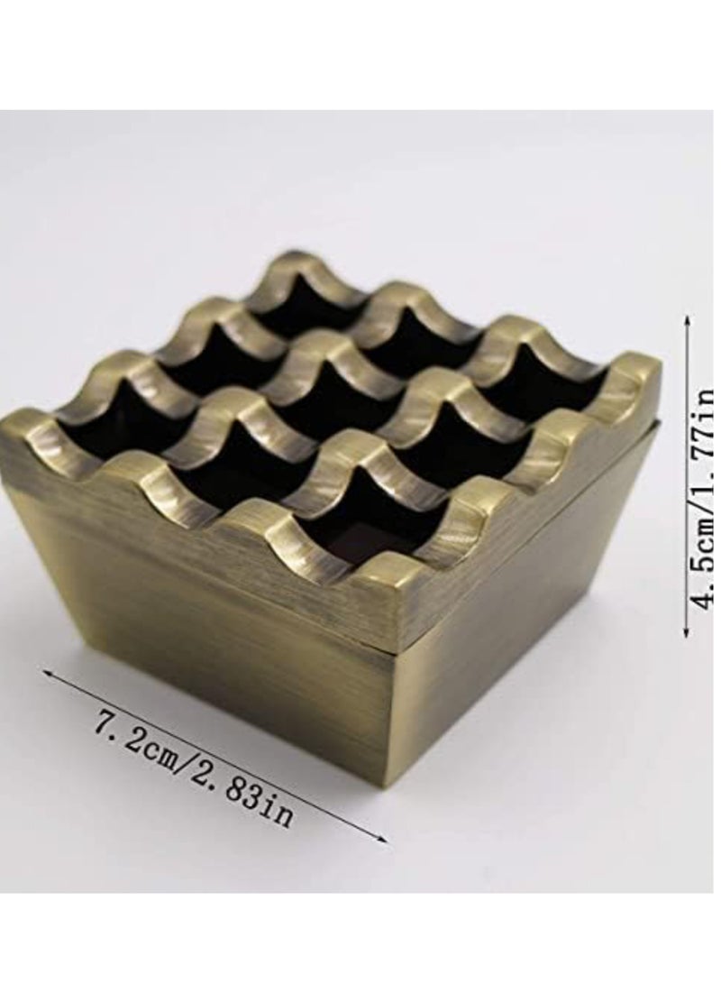 Metal 9 Square Hole Cubes Windproof Indoor Outdoor Patio Home Office Living Room Hotel ( Gold ) - Image 2