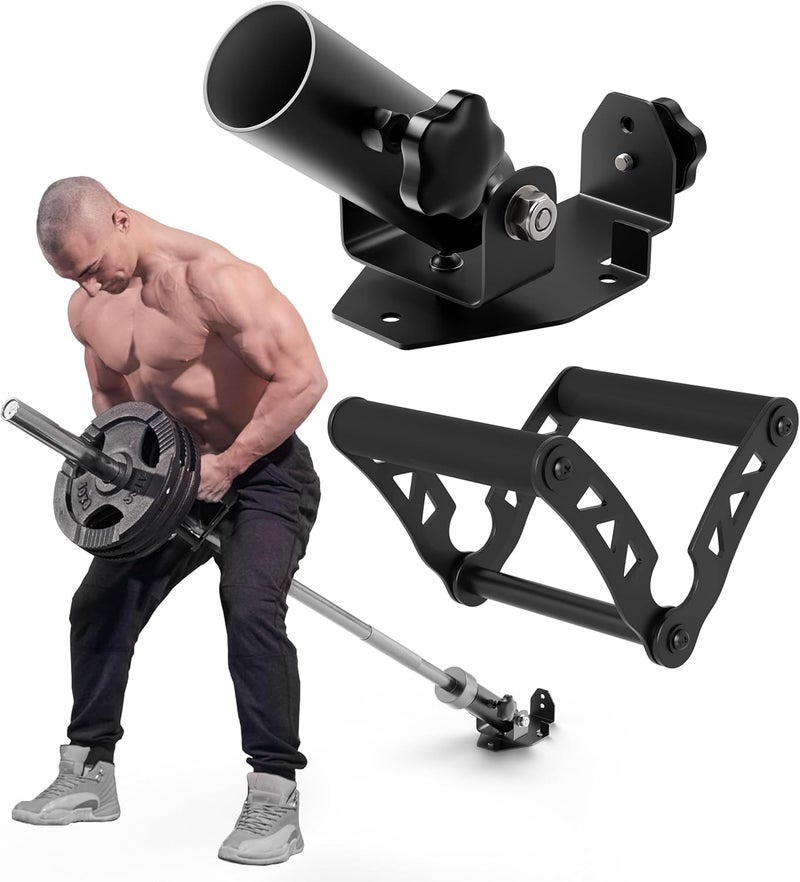 EVER STRONG T Bar Row Attachment with V Bar Attachment Landmine Handle - 360 Swivel Landmine Attachment for Barbell for Full-Body Workout in Home Gym - Small Spaces - Deadlifts Squats Landmine Stand - Image 1