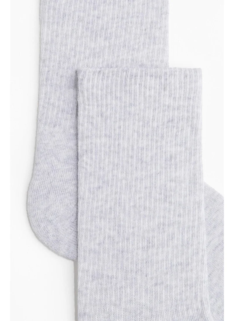 H&M Grey Melange Dusty Light 5-pack socks for Men | Best Price UAE