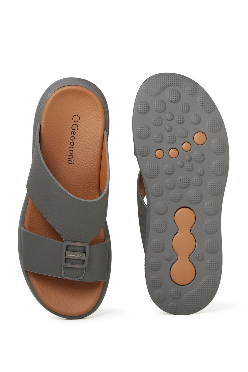 GEOOMNII Mens Arabic Sandals in GREY | Comfortable Everyday Footwear - Image 5