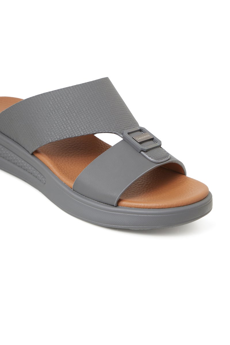 GEOOMNII Mens Arabic Sandals in GREY | Comfortable Everyday Footwear - Image 4