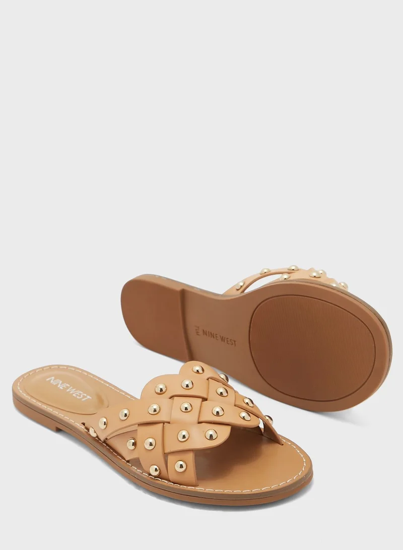 NINE WEST Rivet Detailed Sandals