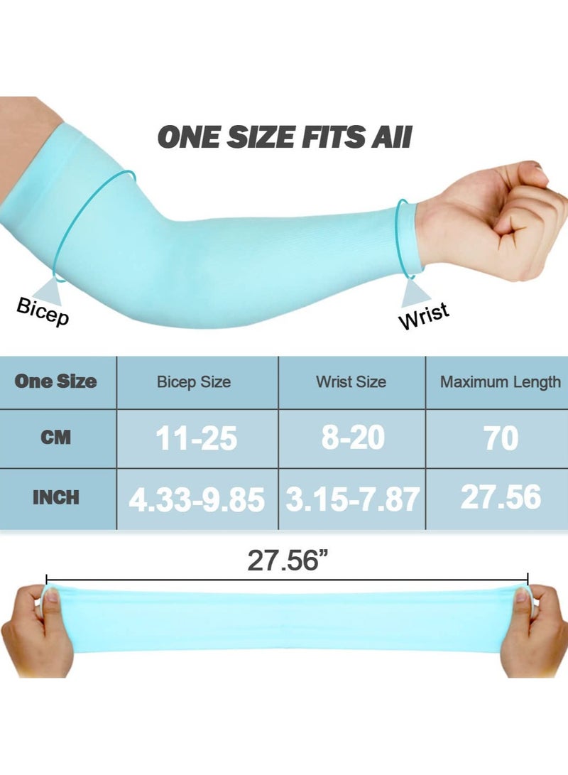 SYOSI 3 Pairs Arm Sleeve UV Protection Cooling Breathable Arm Sleeve Sun Protective Moisture Wicking Gloves to Cover Arms for Cycling Driving Outdoor Sports for Men Women - Image 4