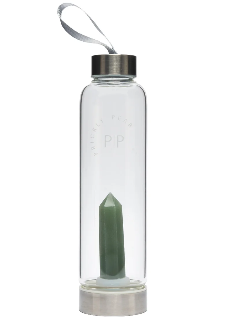 Prickly Pear Green Aventurine Interchangeable Crystal Water Bottle 500ml