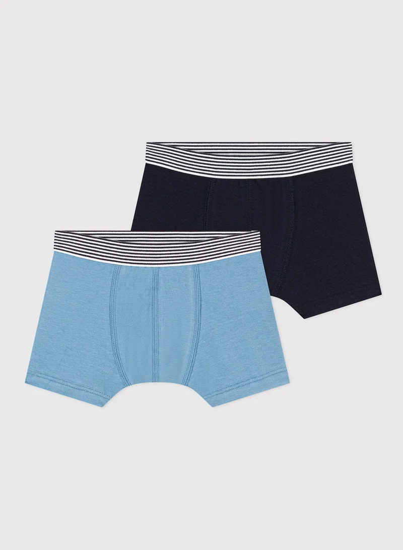 Petit Bateau Youth 2 Pack Assorted Boxer Shorts