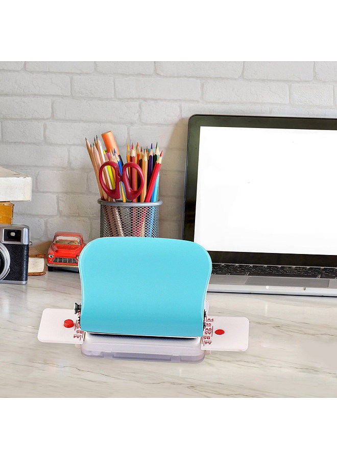 Kw-trio 6-Hole Paper Punch Handheld Metal Hole Puncher 5 Sheet Capacity 6mm for A4 A5 B5 Notebook Scrapbook Diary Planner  - Image 3