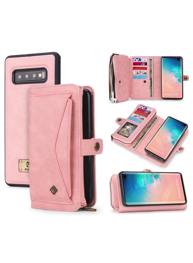 اس-توب جراب هاتف Samsung Galaxy S10+ متعدد الوظائف بسحاب ومحفظة جلدية - Image 1