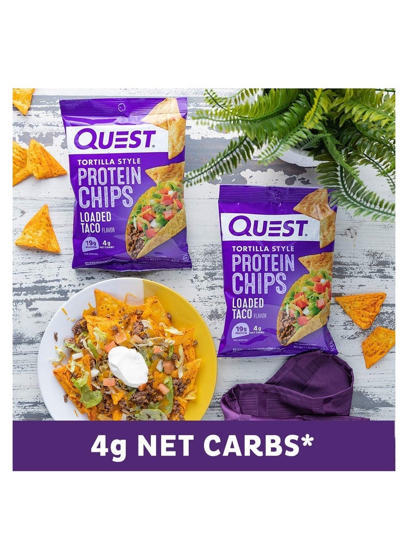 QUEST NUTRITION - Quest Nutrition Tortilla Style Protein Chips Loaded Taco (Pack of 8) - Image 1