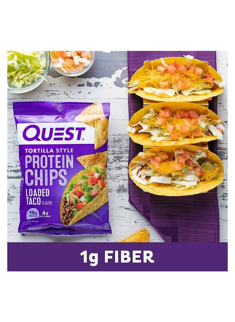 QUEST NUTRITION - Quest Nutrition Tortilla Style Protein Chips Loaded Taco (Pack of 8) - Image 1