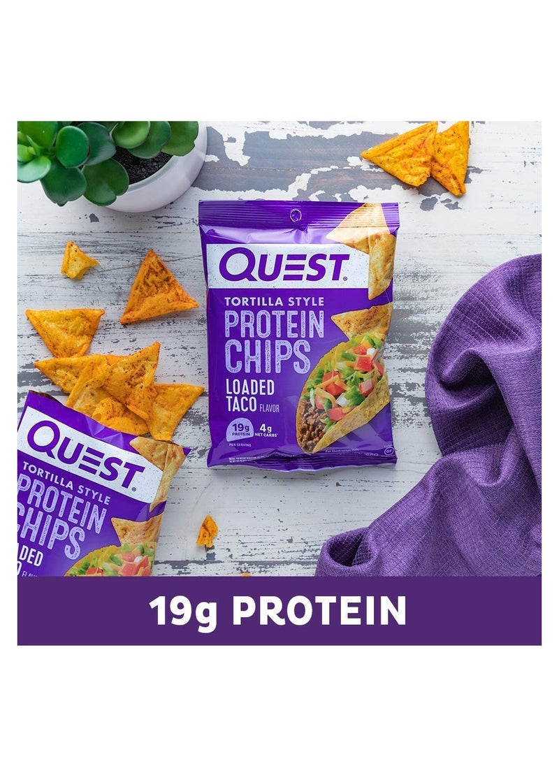 QUEST NUTRITION - Quest Nutrition Tortilla Style Protein Chips Loaded Taco (Pack of 8) - Image 1