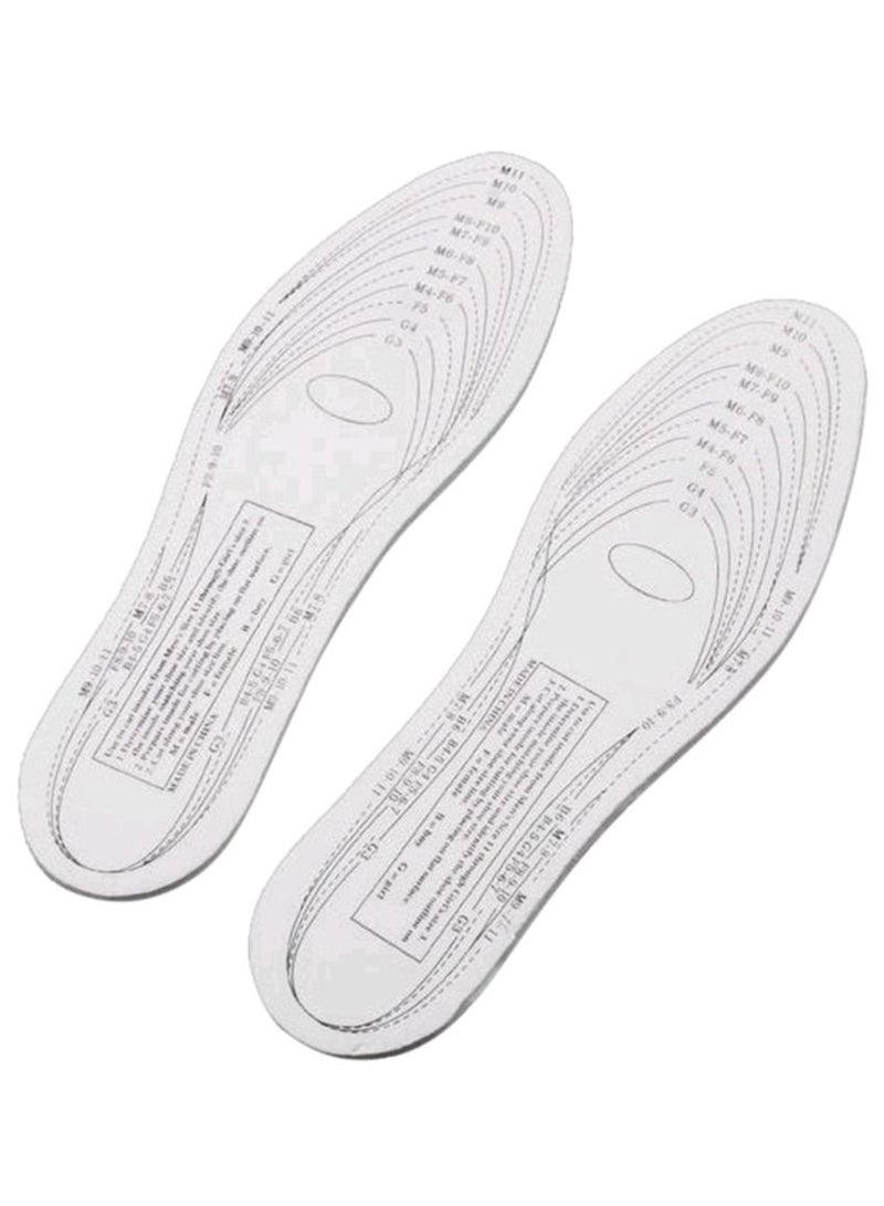 Memory Foam Insoles White 1 Pair Unisex Shoe Pad Insoles - Image 1