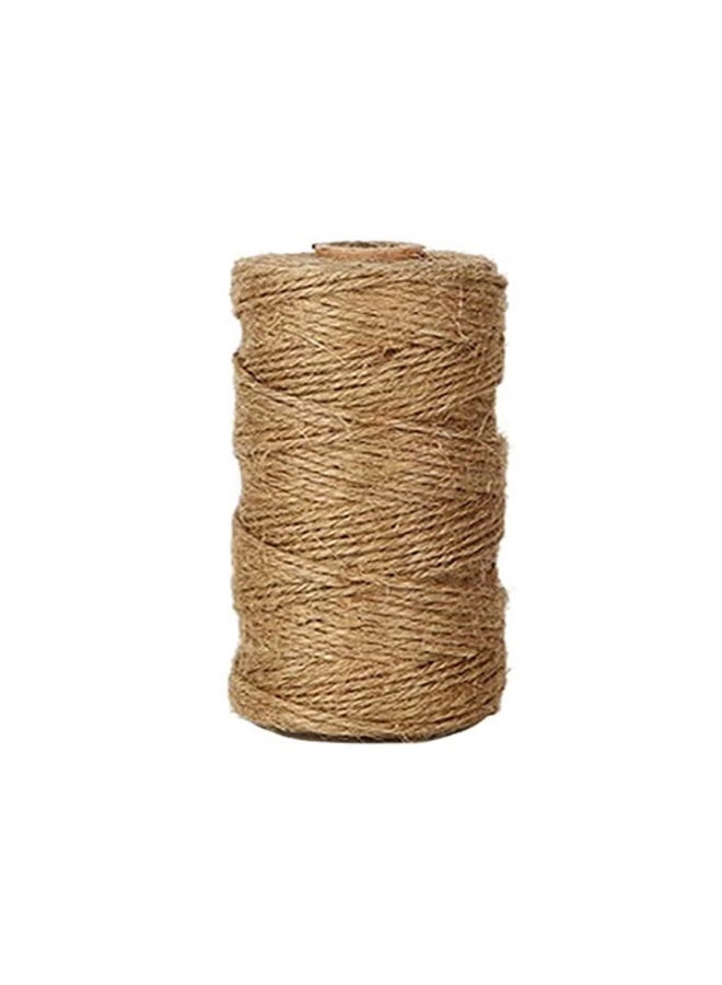 حبل من الجوت البني بطول 328 قدمًا وقطر 2.2 مم مناسب للبستنة المنزلية، وخطافات تعليق الصور النباتية، والتغليف الصناعي، وعلب ماسون، وديكورات حفلات الزفاف، والحرف اليدوية. - Image 1