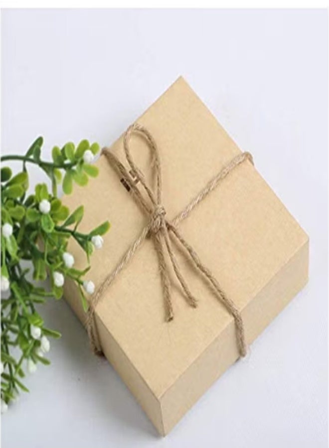 حبل من الجوت البني بطول 328 قدمًا وقطر 2.2 مم مناسب للبستنة المنزلية، وخطافات تعليق الصور النباتية، والتغليف الصناعي، وعلب ماسون، وديكورات حفلات الزفاف، والحرف اليدوية. - Image 4